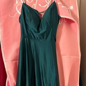Camille La Vie Strapless Teal Dress